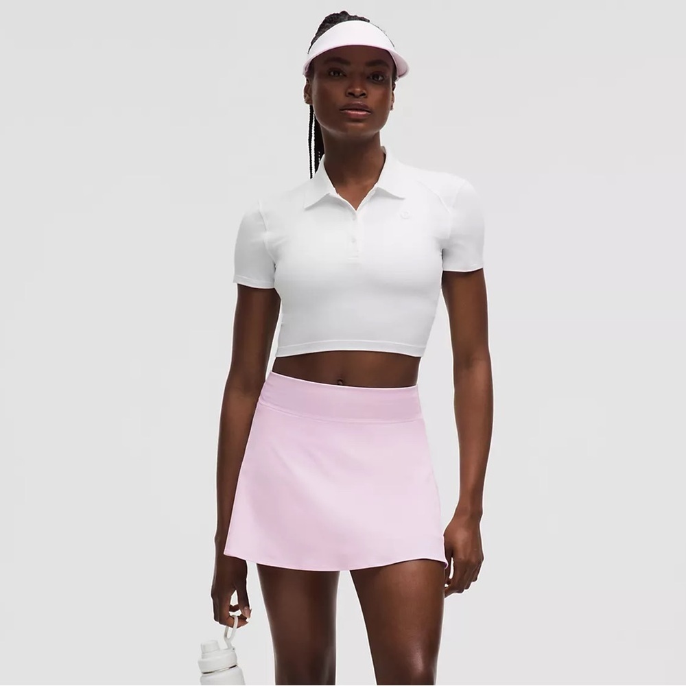 Lululemon Lightweight High-Rise Tennis Skirt in Pink Organza - size 12 NWT